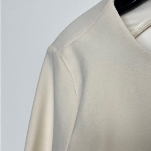ZARA Cream Crepe Open-Back Long Sleeve Top - Picture 9 of 10